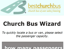 Tablet Screenshot of bestchurchbus.com